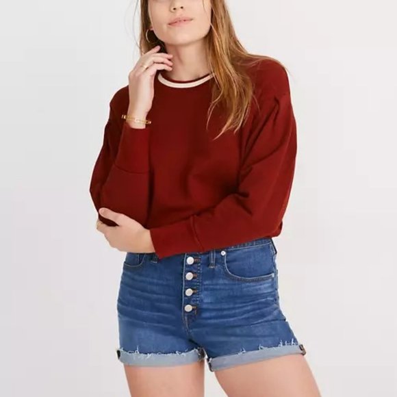 Madewell Pants - Madewell High Rise Shorts Button Front Derby 31